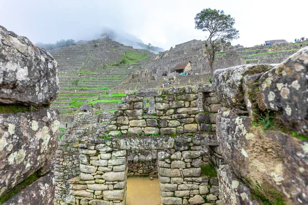 Machu Picchu Peruansk Historisk Helgedom Ett Världens Sju Nya Underverk — Stockfoto