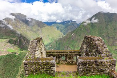 Machu Picchu, Peru 'nun tarihi mabedi. Dünyanın Yeni Yedi Harikası 'ndan biri. Cuzco.