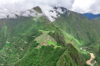 Machu Picchu, Peru 'nun tarihi mabedi. Dünyanın Yeni Yedi Harikası 'ndan biri. Cuzco.