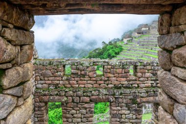 Machu Picchu, Peru 'nun tarihi mabedi. Dünyanın Yeni Yedi Harikası 'ndan biri. Cuzco.