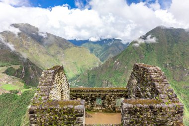 Machu Picchu, Peru 'nun tarihi mabedi. Dünyanın Yeni Yedi Harikası 'ndan biri. Cuzco.
