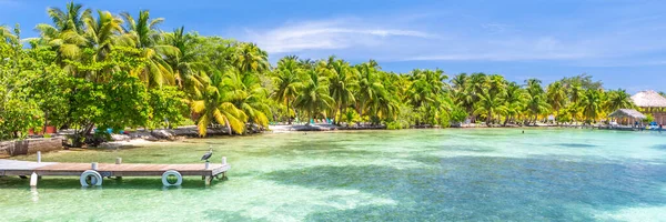 Belize, a tropical paradise in Central America. Web banner in panoramic view.