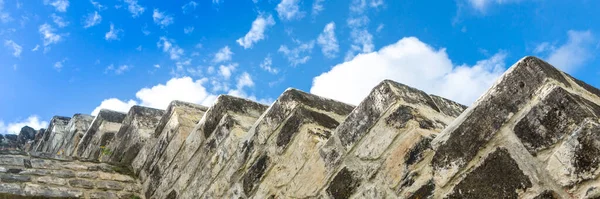 Belize Central America Altun Temple Web Banner Panoramic View — Stock Photo, Image