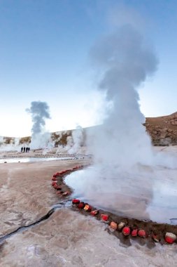 El Tatio gayzerleri, San Pedro de Atacama, Şili. Güney Amerika.