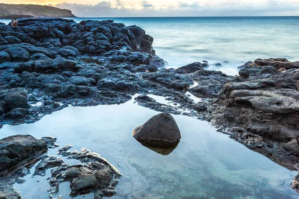 Praia Anakena Ilha Páscoa Rapa Nui Chile América Sul — Fotografia de Stock