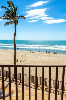 Brezilya 'nın Fortaleza şehrindeki Aquiraz bölgesinde Porto das Dunas plajı. Güney Amerika.