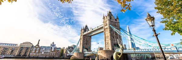 Tower Bridge Londýně Spojené Království Evropa Webový Banner Panoramatickém Zobrazení — Stock fotografie