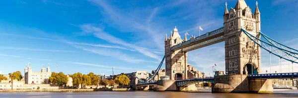 Tower Bridge Londýně Spojené Království Evropa Webový Banner Panoramatickém Zobrazení — Stock fotografie