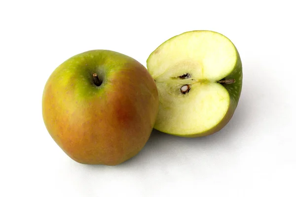 Rosige Reife Appetitliche Und Schmackhafte Äpfel Auf Reinweißem Hintergrund — Stockfoto
