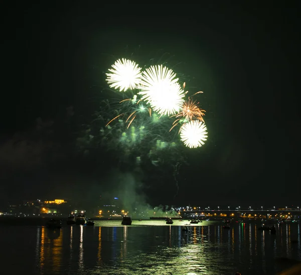 Fireballs ultramarine salute on the anniversary of the city of Kostroma on the Volga