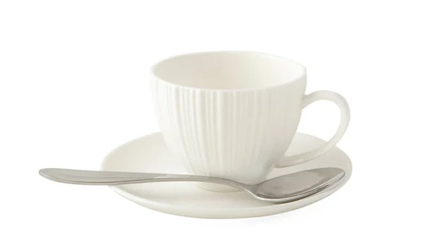 Білосніжна чашка чорної кави — стокове фото