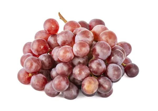 Ramo maduro de uvas rojas sobre fondo blanco — Foto de Stock
