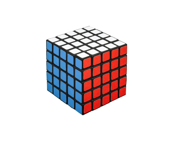 흰색 바탕에 축소 큐브의 형태로 퍼즐 스톡 사진