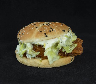 Ekmek charburger çürük kabuk koyu ve ligh serpilir