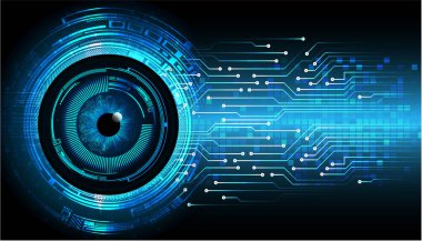 kamera ile arkaplan vektör illüstrasyonu, dijital güvenlik kavramı