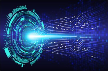 kamera ile arkaplan vektör illüstrasyonu, dijital güvenlik kavramı