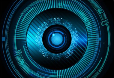 kamera ile arkaplan vektör illüstrasyonu, dijital güvenlik kavramı