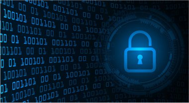 Dolabı olan arka plan vektör illüstrasyonu, dijital güvenlik kavramı