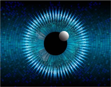 kamera ile arkaplan vektör illüstrasyonu, dijital güvenlik kavramı