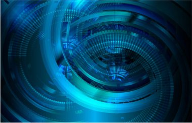 kamera ile arkaplan vektör illüstrasyonu, dijital güvenlik kavramı