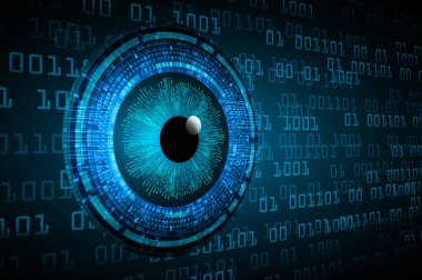 kamera ile arkaplan vektör illüstrasyonu, dijital güvenlik kavramı