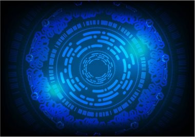 kamera ile arkaplan vektör illüstrasyonu, dijital güvenlik kavramı