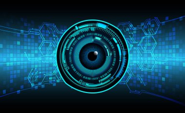 kamera ile arkaplan vektör illüstrasyonu, dijital güvenlik kavramı