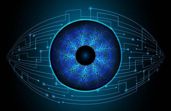 background vector illustration with camera, digital security concept