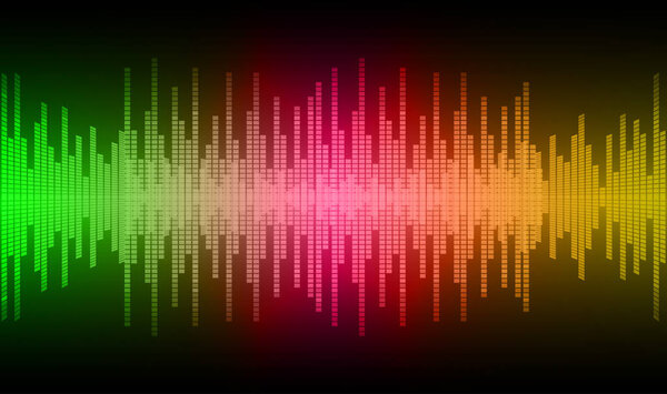 abstract vector background, sound recording curve