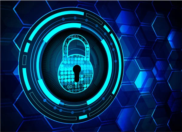 Dolabı olan arka plan vektör illüstrasyonu, dijital güvenlik kavramı