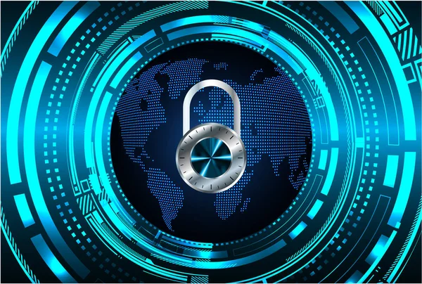 Dolabı olan arka plan vektör illüstrasyonu, dijital güvenlik kavramı