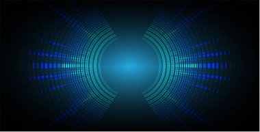 ses dalgaları, soyut teknoloji, vektör illüstrasyon arka planı