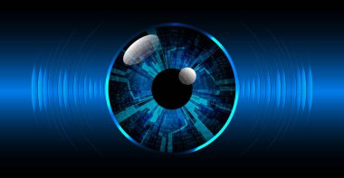 göz ve soyut tasarım ile siber güvenlik kavramı