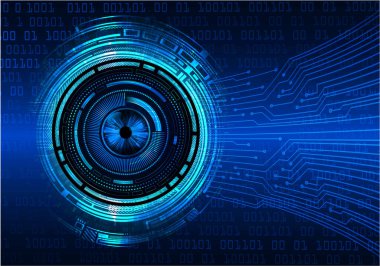 Siber güvenlik kavramı arka plan, dijital soyut vektör çizimi tasarımı