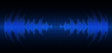 ses dalgaları, soyut teknoloji, vektör illüstrasyon arka planı