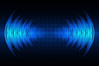 ses dalgaları, soyut teknoloji, vektör illüstrasyon arka planı