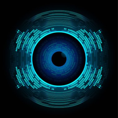 Siber güvenlik kavramı arka plan, dijital soyut vektör çizimi tasarımı