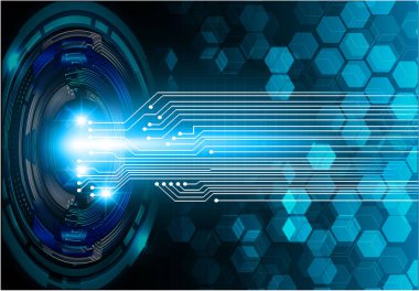 Siber güvenlik kavramı arka plan, dijital soyut vektör çizimi tasarımı