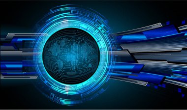 Siber güvenlik kavramı arka plan, dijital soyut vektör çizimi tasarımı