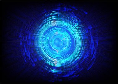 Siber güvenlik kavramı arka plan, dijital soyut vektör çizimi tasarımı