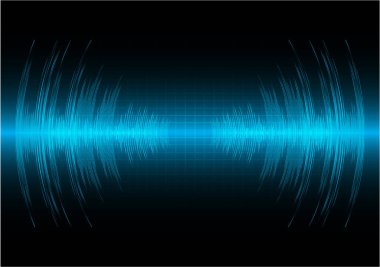 ses dalgaları, soyut teknoloji, vektör illüstrasyon arka planı