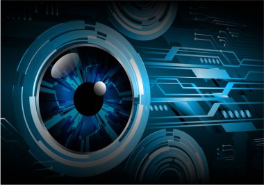 Siber güvenlik kavramı arka plan, dijital soyut vektör çizimi tasarımı