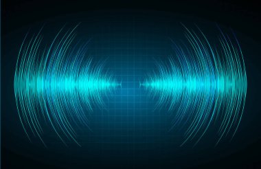ses dalgaları, soyut teknoloji, vektör illüstrasyon arka planı