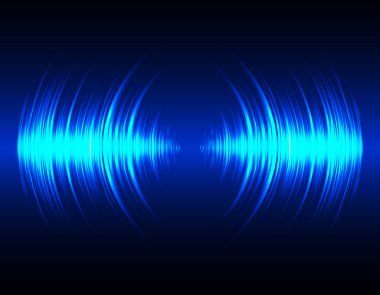 ses dalgaları, soyut teknoloji, vektör illüstrasyon arka planı