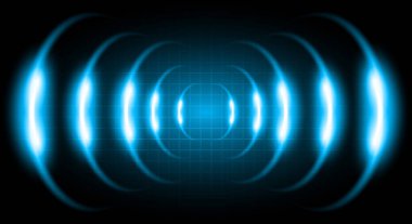 ses dalgaları, soyut teknoloji, vektör illüstrasyon arka planı