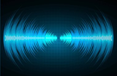 ses dalgaları, soyut teknoloji, vektör illüstrasyon arka planı