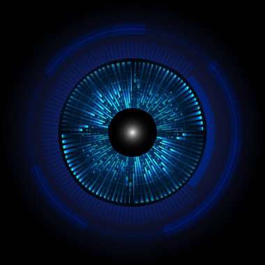 Gözlü siber güvenlik kavramı, soyut yüksek hızlı dijital internet bağlantısı tasarımı