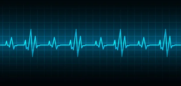 Монітор Пульсу Серця Сигналом Серце Ється Хвилі Значків Ecg — стоковий вектор