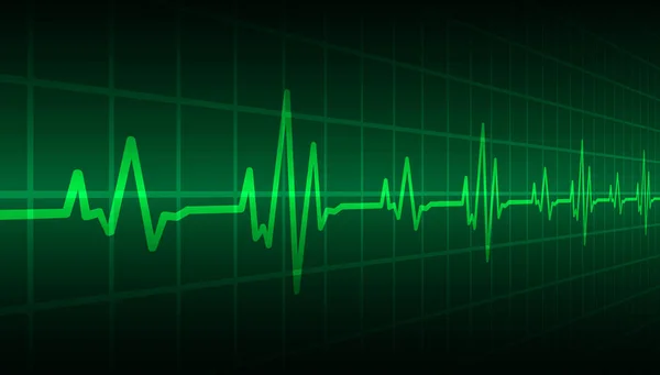 Cardiofréquencemètre Avec Signal Rythme Cardiaque Ondes Icône Ekg — Image vectorielle