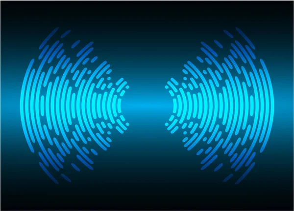 Sound Waves Abstract Technology Vector Illustration Background — Stock Vector